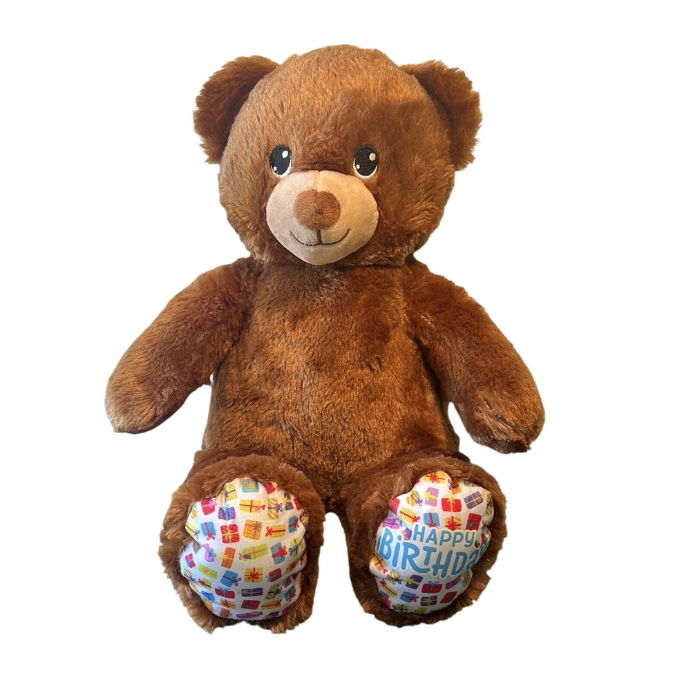 Build A Bear Workshop Happy Birthday Bear Treat Plush 15" Brown Stuffed Animal